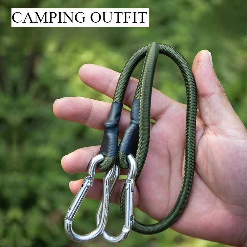 Luggage Binding Rope Packing Strap Elastic Band Hanging Rope Climbing Hook Elastic Rope Camping Vehicle Camping Elastic Hook