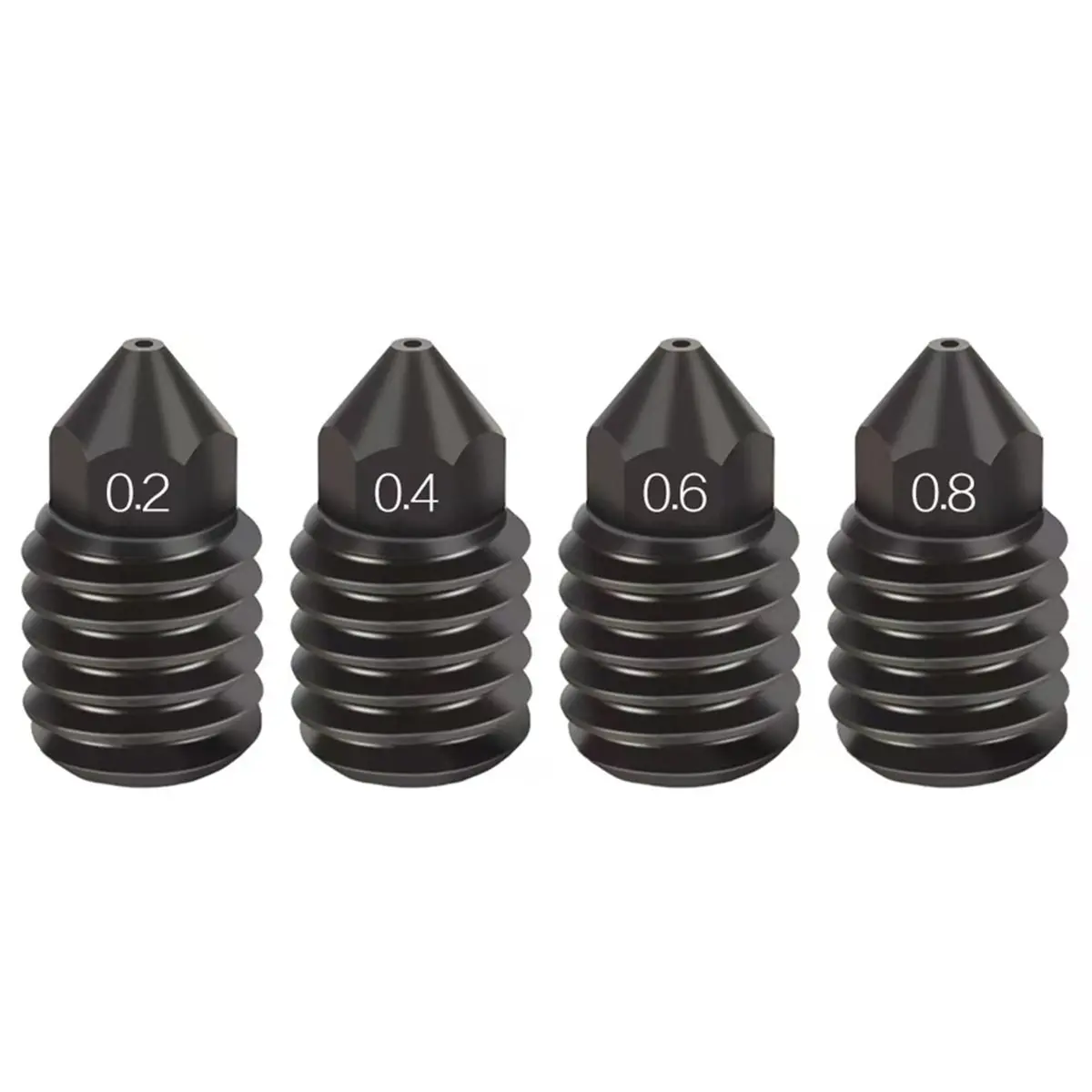 A40I For A1/H2D/ Min Nozzle Hardened Steel 0.2 0.4 0.6 0.8mm Nozzles for Upgraded Hotend 3D Printer Parts