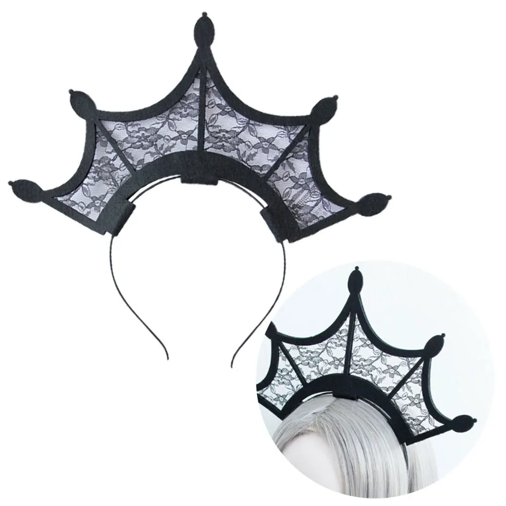 

Crown Headb Hoop Hair Accessories Halloween Decoration Black Women ComfortableSexy Elegant Party Prom