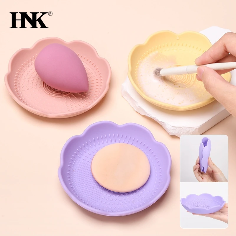 Flower Shaped Silicone Makeup Brush Cleaner Puff Cleaning Drying Bowl Eyeshadow Brushes Washing Plate Soft Mat Beauty Tool