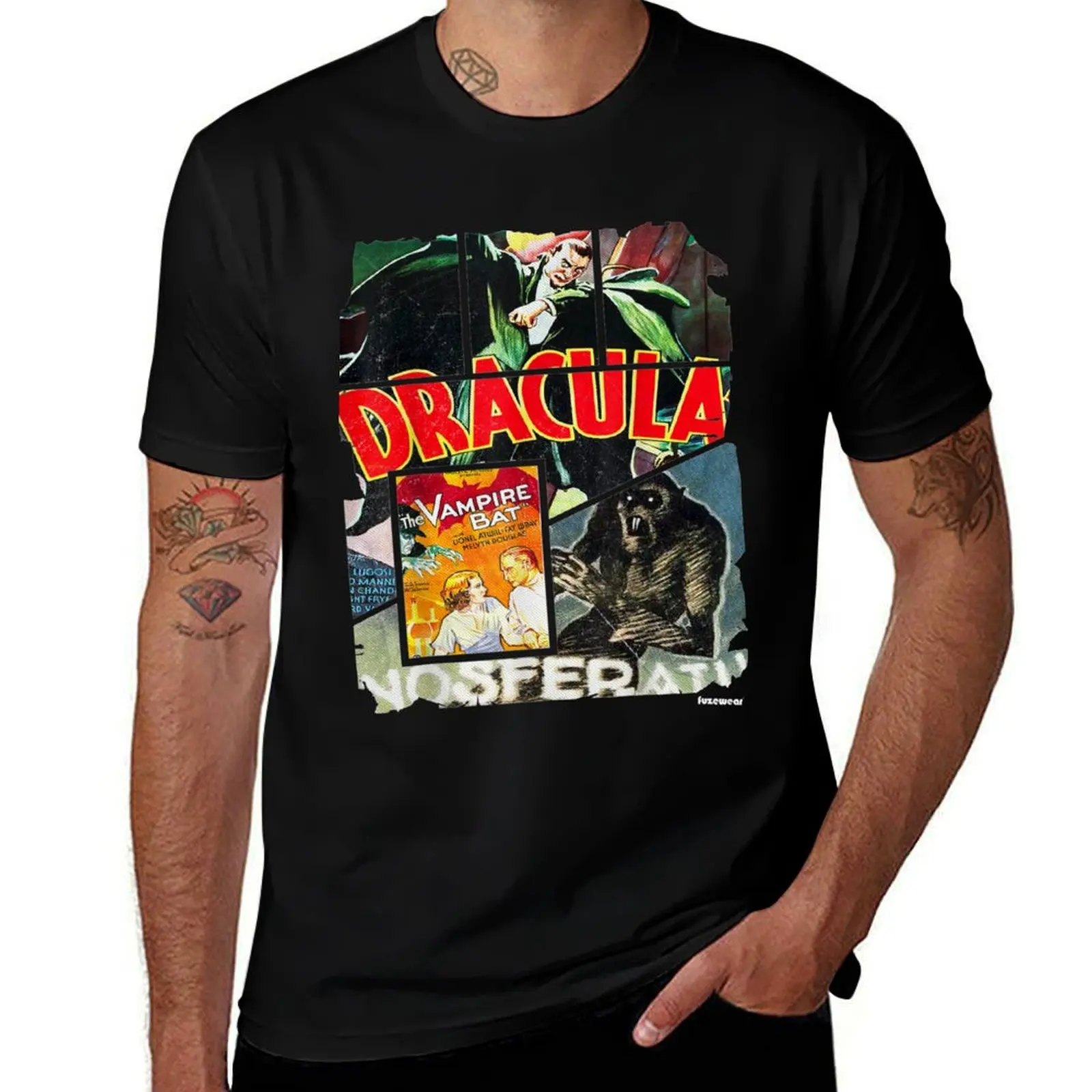 

Vintage Style Horror Nosferatu Movie Collage T-Shirt oversized t shirt Blouse oversized graphic tee oversized t shirts for men