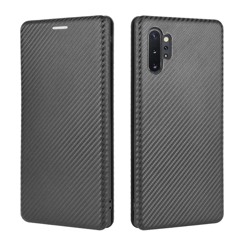 

Чехол из углеродного волокна, откидной магнит, держатель, слот для карт, противоударный чехол для Samsung Galaxy Note 10 Pro/10 Plus Funda Coque
