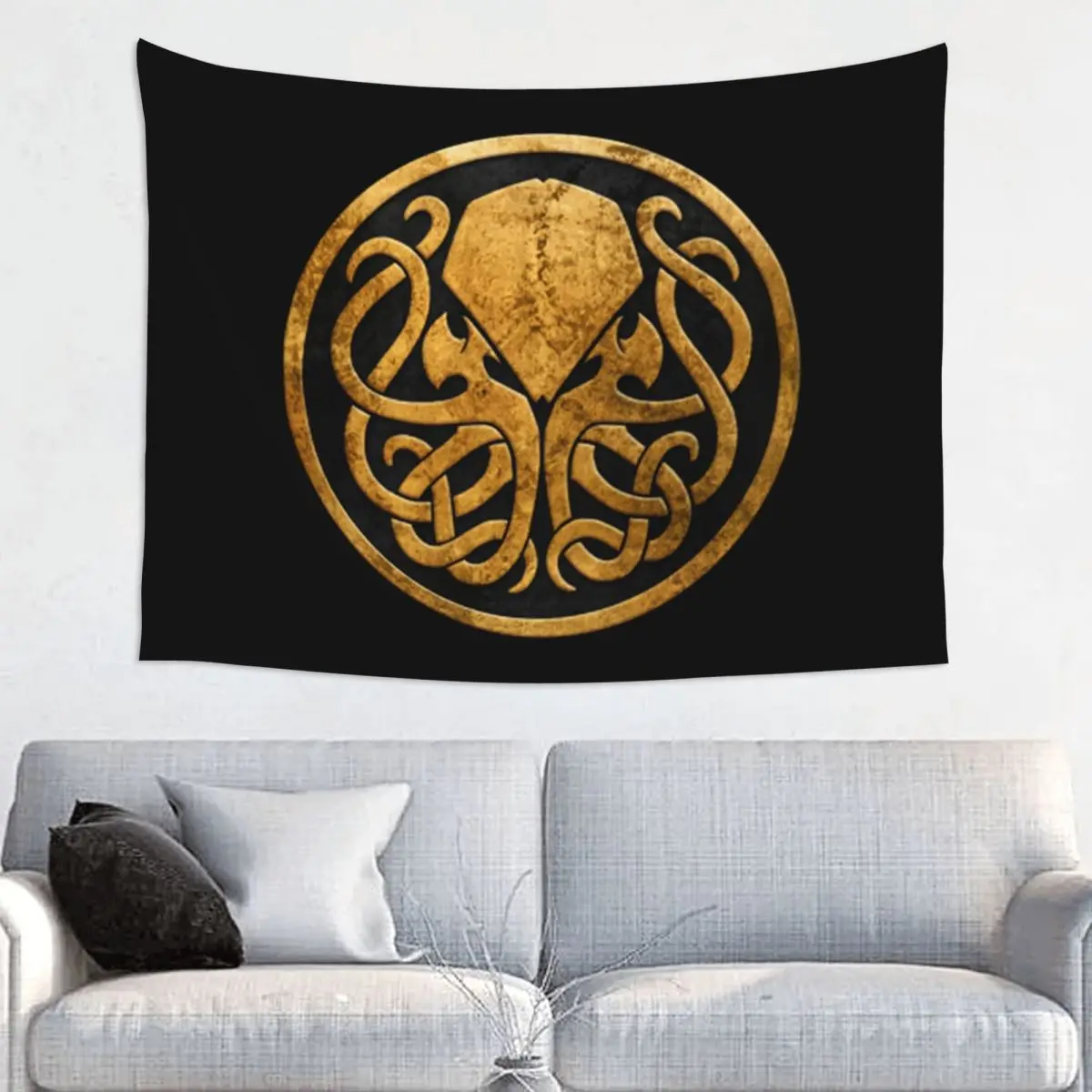 Customized Call Of Cthulhu Tapestry Hippie Room Decor Lovecraft Monster Movie Tapestries Wall Hanging for Dorm Home Decoration