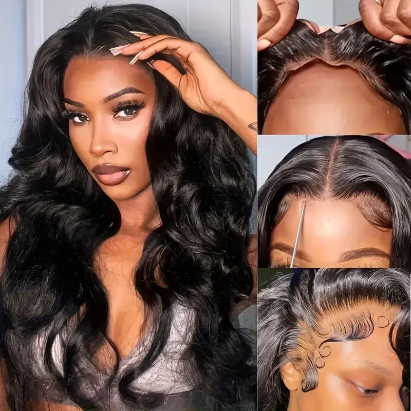 Rosabeauty Body Wave 13X6 HD Lace Frontal Wig 13X4 Front Human Hair 5X5 Closure Glueless Wig 250 Density For Women