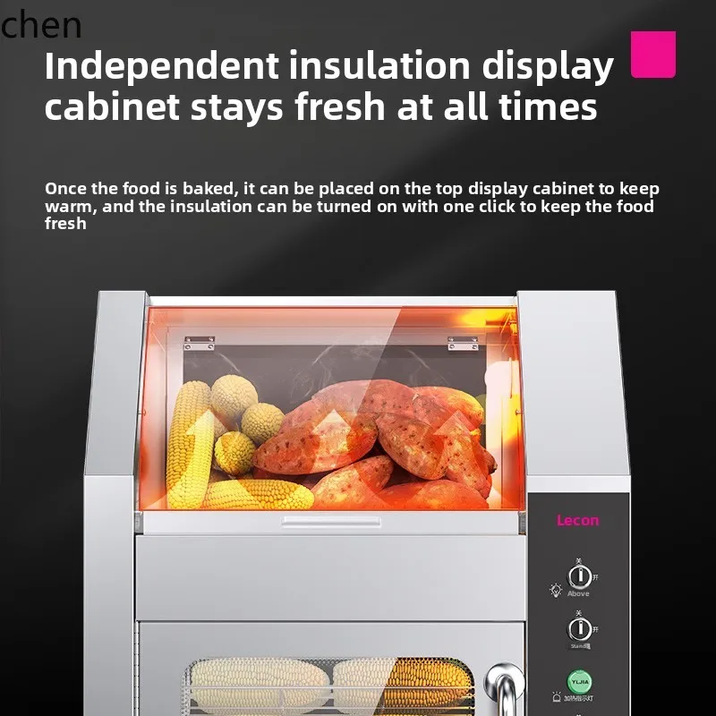 HTT Roasted Sweet Potato Machine Electric Roasted Sweet Potato Machine Roasted Pear Corn Potatoes Street Stall Stove