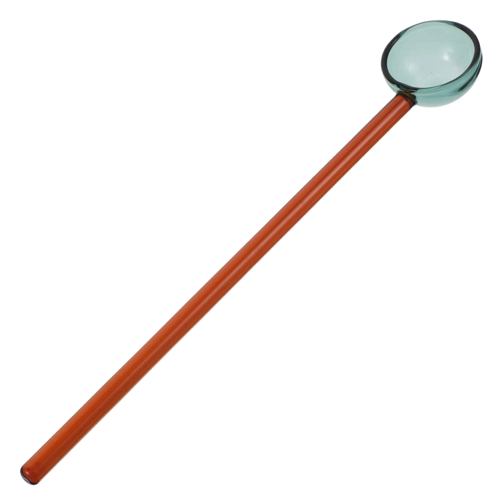

Creative Clear Colored Glass Coffee Spoon Long Handle Stirring Rod for Mixing Milk Tea Dessert Spoon Glass Flatware
