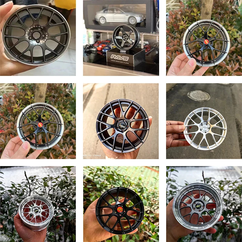 

1:4 Aluminum Alloy Simulated Palm Car Wheel Collection Car Ornaments Are Only for Display