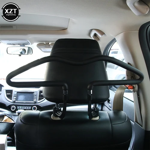 Imagen 2 del producto Perchas universales suaves para coche, reposacabezas para asiento trasero, colgador de ropa, chaquetas, soporte para trajes, estante, suministros para automóviles, 450x250mm, el más nuevo