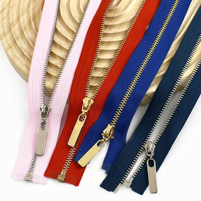 

5Pcs Meetee 3# Decor Metal Zipper 40-70cm Open-End Coil Zips Garment Sewing Zip Tape Bag Clothes Jeans Zippers Repair Accessory