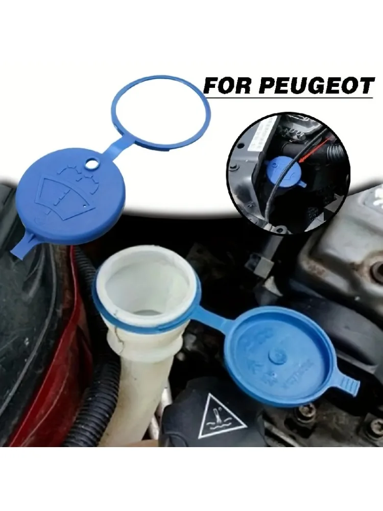 

2-Pack Car Windshield Washer Fluid Reservoir Caps, Made of Durable PP Material, Compatible with 307/206/408/308/207
