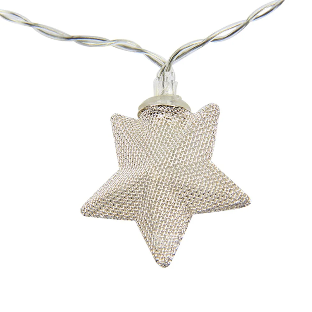 

5 Operated Warm White LED String Light 40-LED Metal Star String Fairy Light for Festival Halloween Christmas Party Weddi