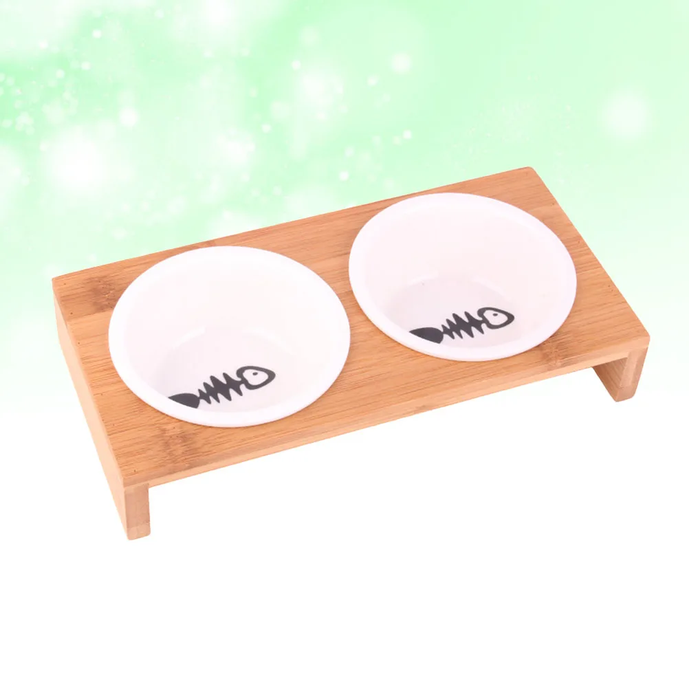 

Bamboo Pet Table Pet Dining Table Pet Feeder Dog Feeder