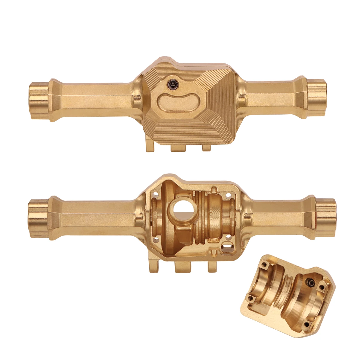 Brass Portal Axle Housing Weights Caster Blocks Diff Cover For 1/10 RC Crawler Traxxas TRX4 Defender Bronco Sport F150 TRX6