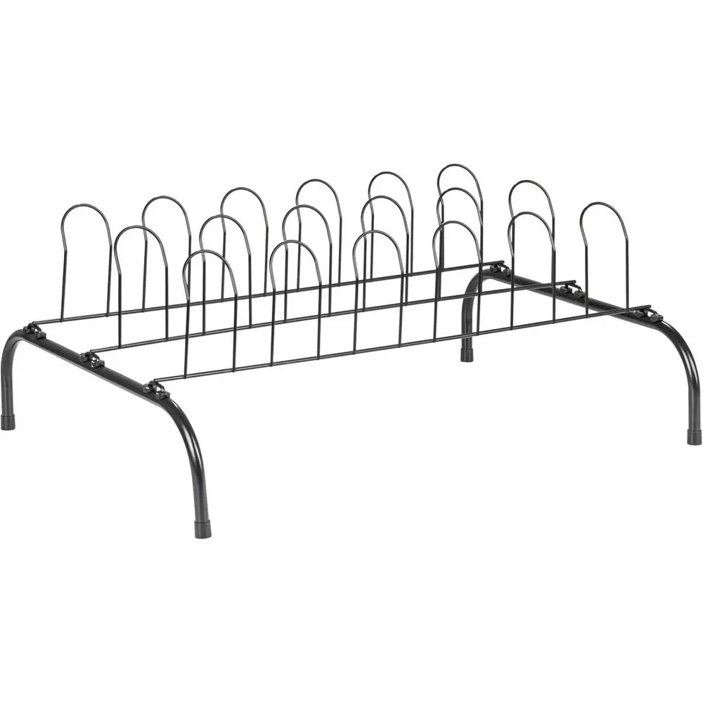 

9-Pair Metal Shoe Rack Vertical Organizer Free-Standing Storage Solution Durable Indoor Holder Clutter-Free Closet Management