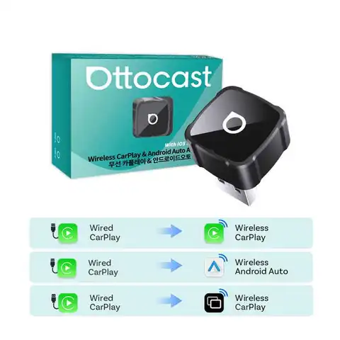 Беспроводной Адаптер Ottocast 3-в-1 MINI AIR Для Android Auto И CarPlay, USB-донгл