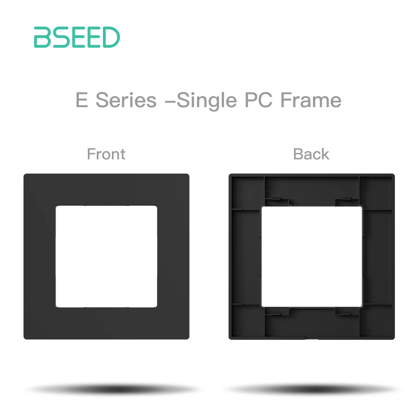 BSEED Zigbee Klik Lichtschakelaar Deel 1/2/3/4Gang 2Way Schakelaar Functie DIY Deel EU Smart Socket Outlets Plastic Frame Zwarte Kleur