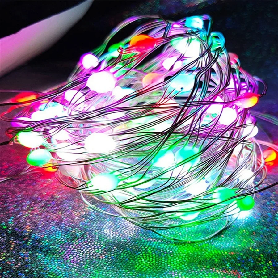 10/20M USB Christmas Tree Fairy String Light with Phone Smart Bluetooth App Control Copper Wire Garland Light For Wedding Decor