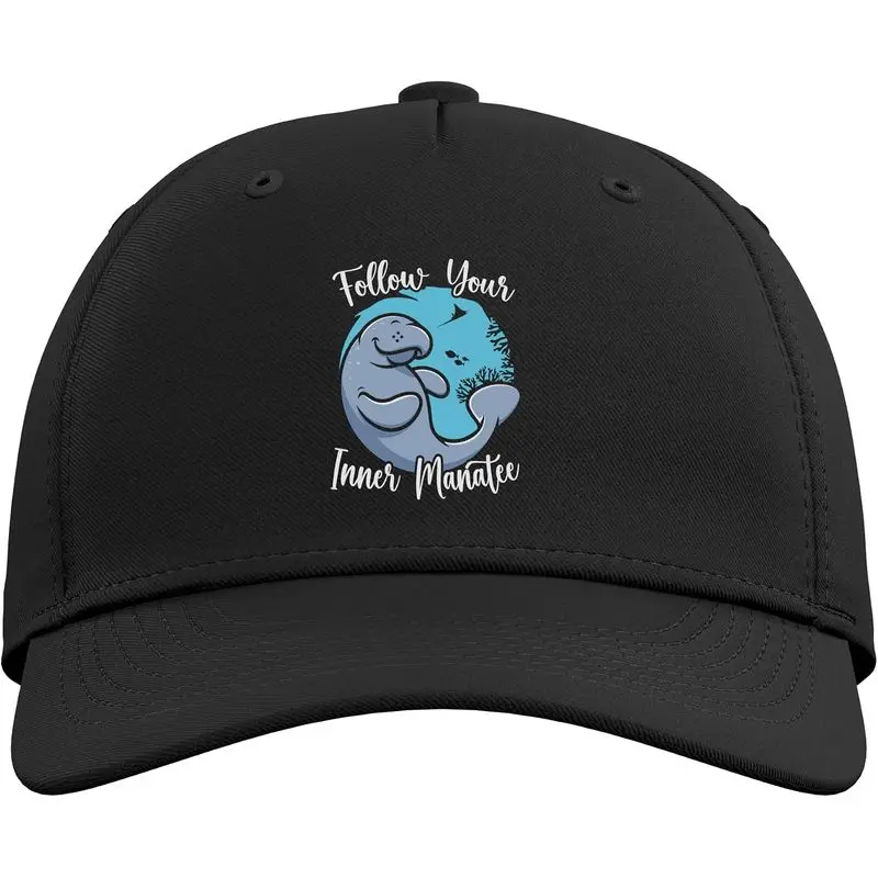 Manatee Lover Underwater Marine Animal Dugong Sea Cow Adjustable Baseball Hat