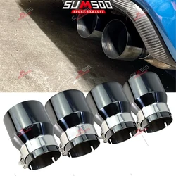 SUMSOO 4 Pcs Black Stainless Steel Exhaust tips for BMW F87 M2 F80 M3 F82 F83 M4 Direct Fit Exhaust Tip other auto engine parts