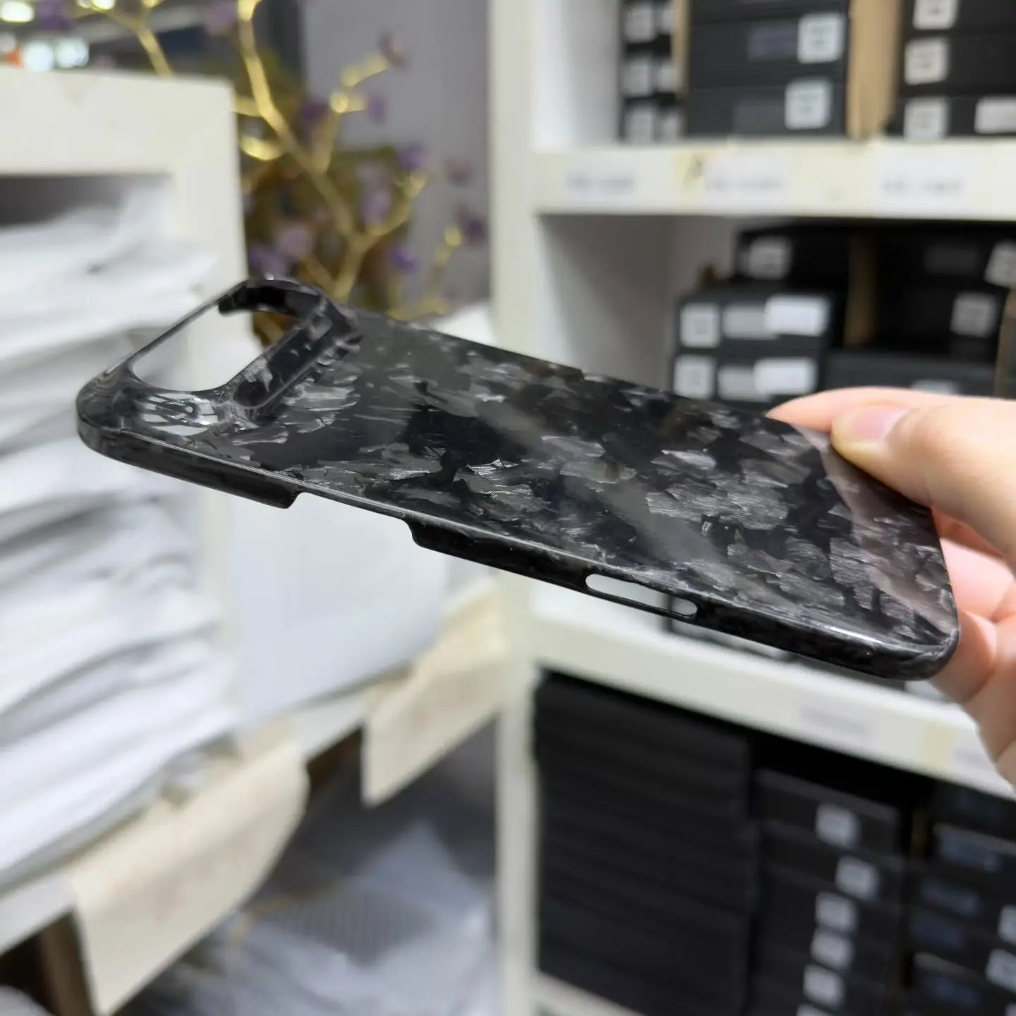 Oryginalne, cienkie etui z kutego włókna węglowego do iPhone Air, iPhone Air Ultra, cienka, twarda, matowa, błyszcząca, kuta obudowa ochronna na tył telefonu. — zdjęcie produktu 4
