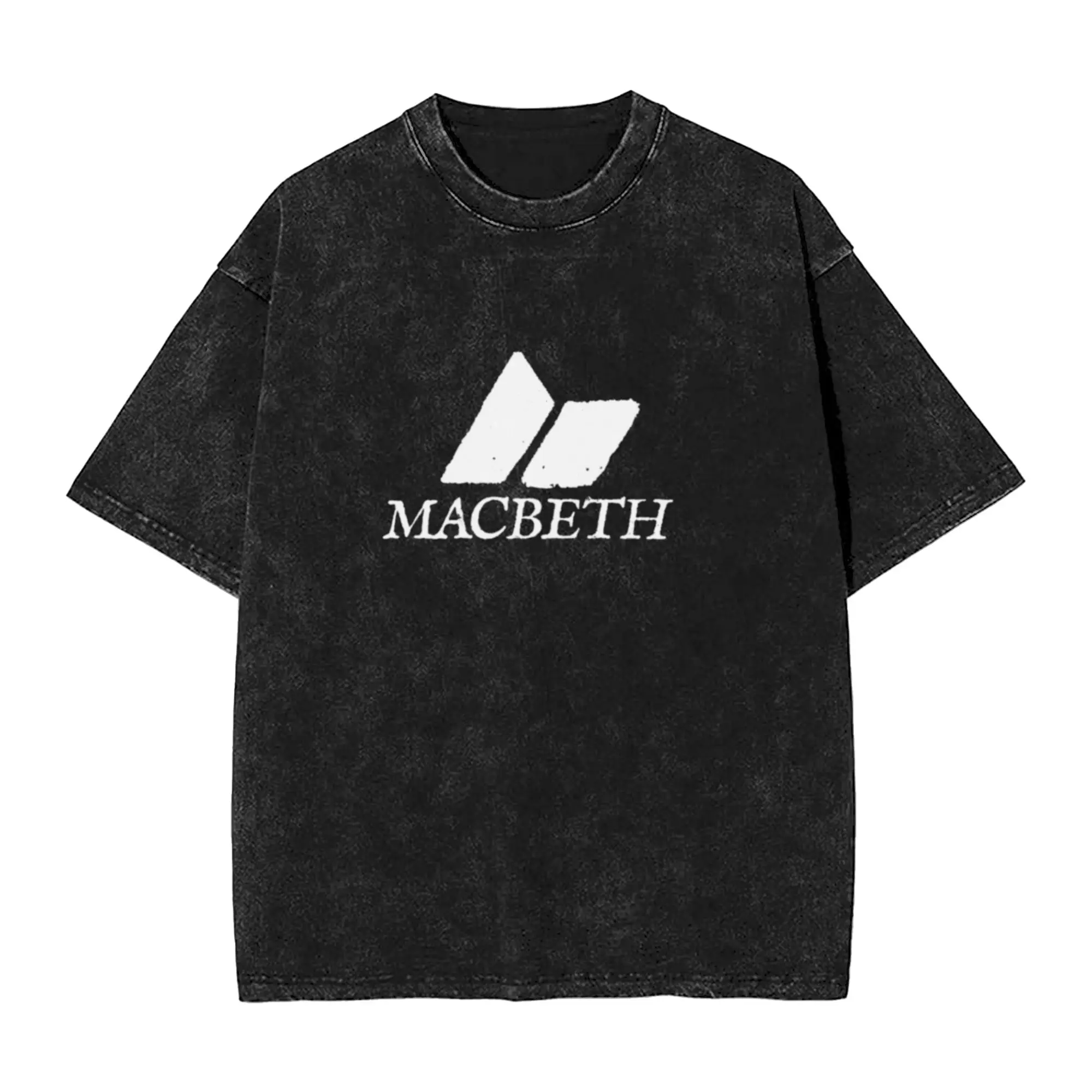 Macbeth - Grunge Logo Classic Trendy A T-Shirt Oversized Short Sleeve Men's Women's Cotton Tees Tops