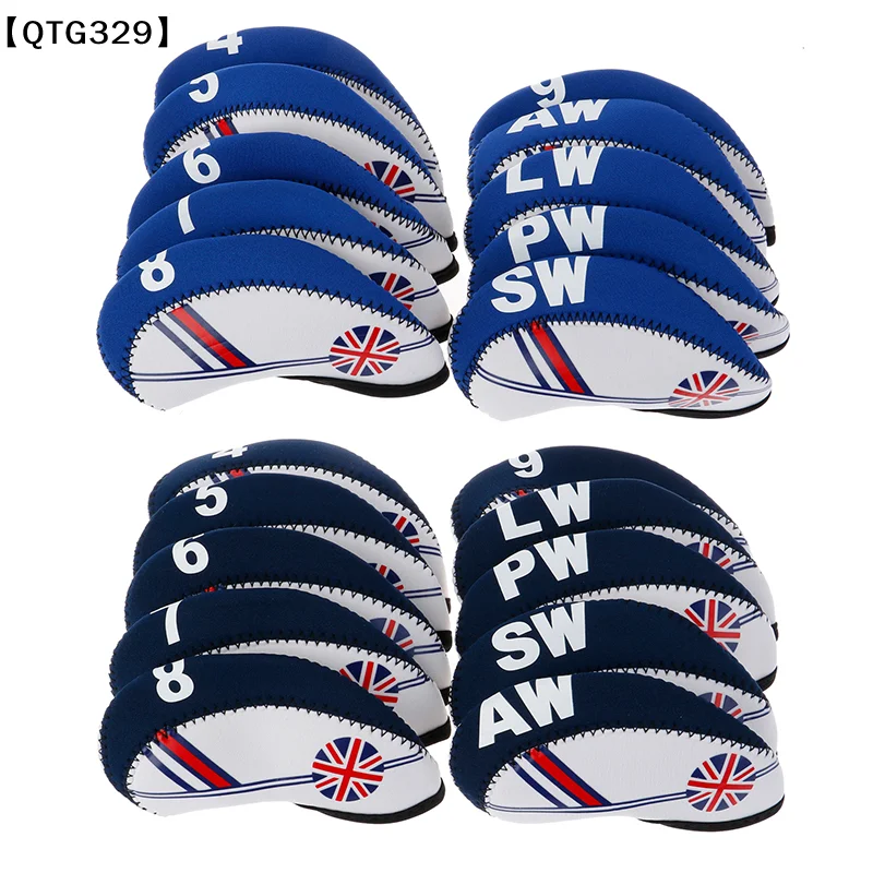 

【QTG329】10x/set Golf Club Iron Head Cover Protector Neoprene Golf Protective Headcove [T]【WQ】