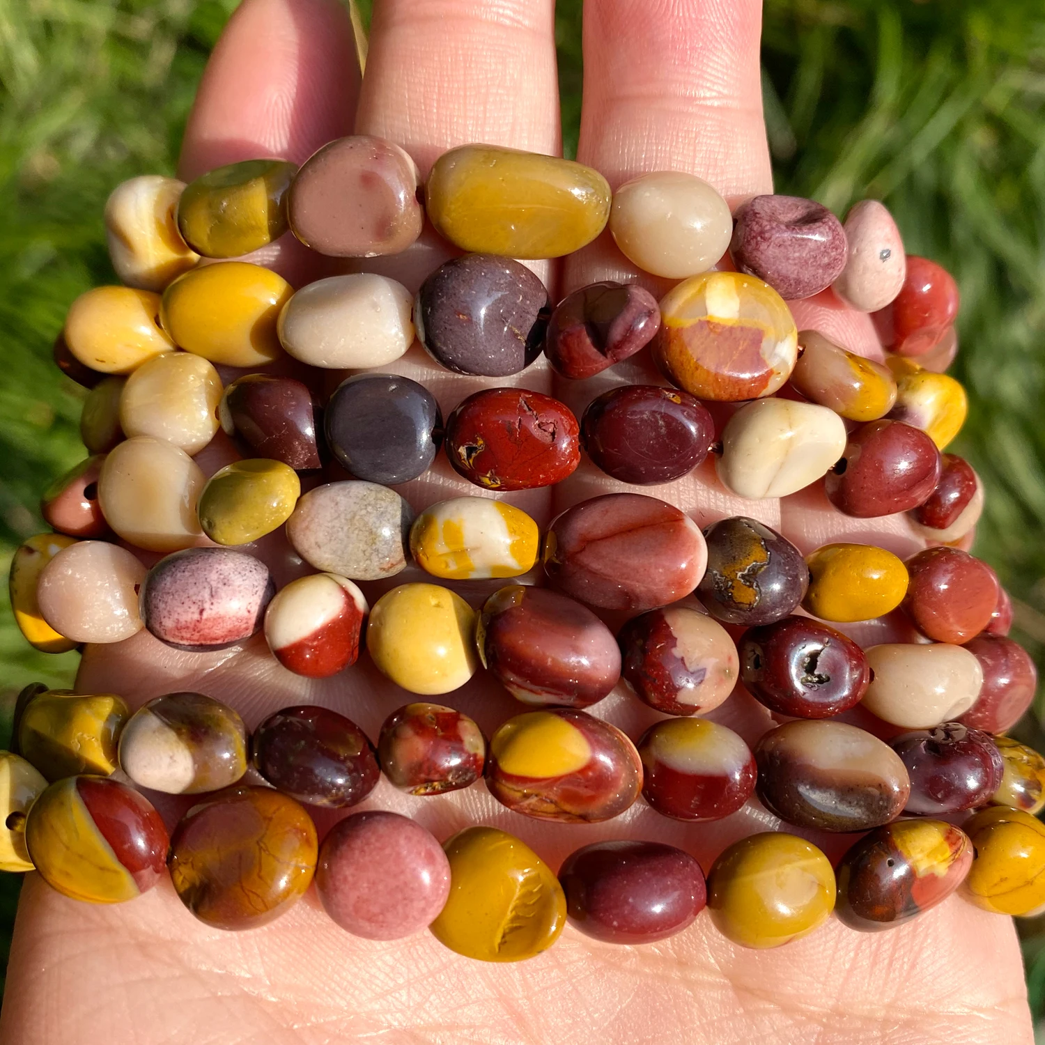 8-10mm Irregular Natural Stone Mookaite Beads Loose Spacer Beads DIY Bracelet Necklace For Jewelry Making Accessories 15 Inches