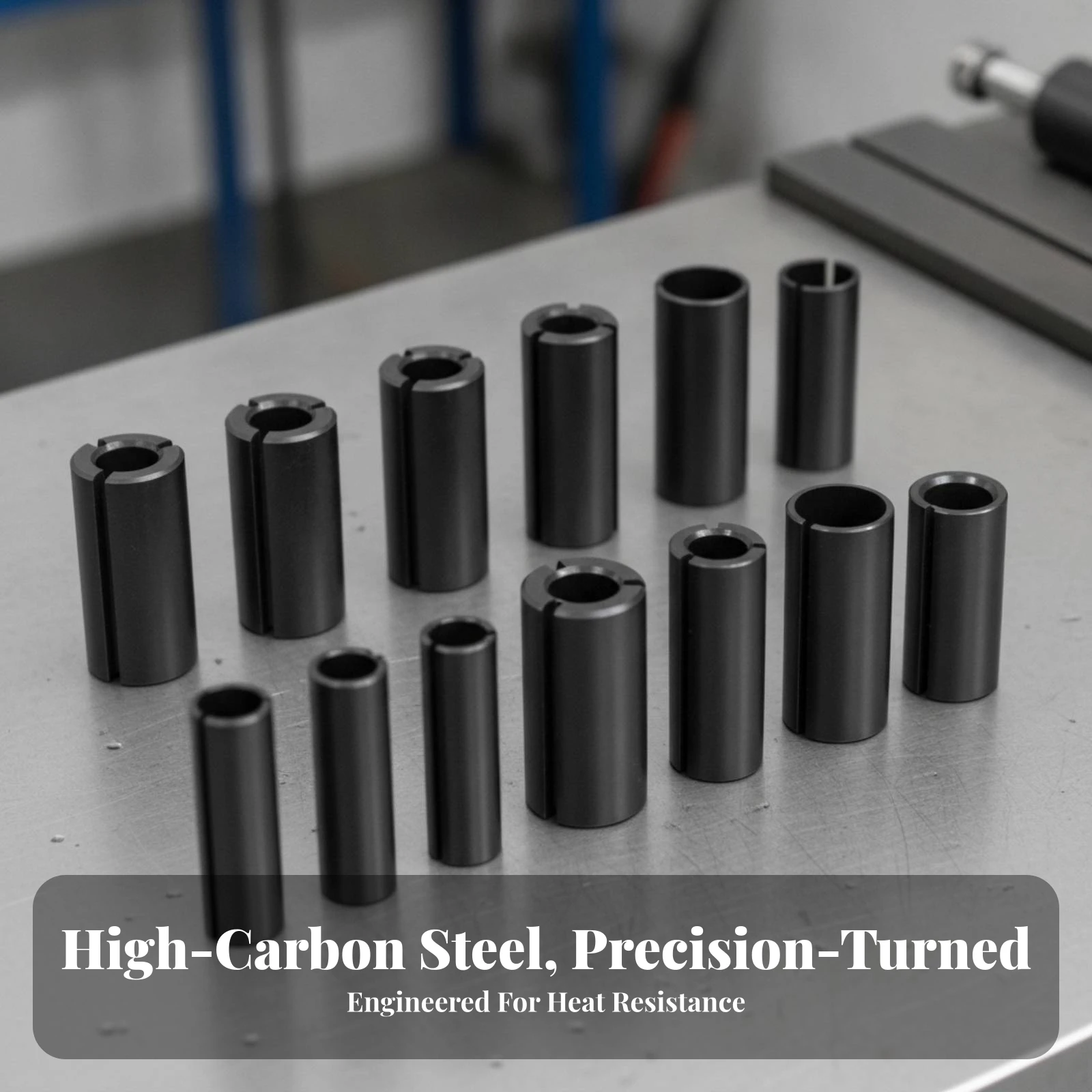 13 Pieces Conversion Collet Sleeve Carbon Steel Drill Collet Sleeve Chuck High Precision Hardware Long-Lasting for Woodworkers
