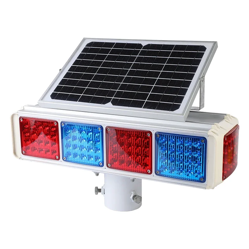 

Solar Panel Safety Rectangle Red Blue Rapid Flashing Beacon Strobe Warning Lights