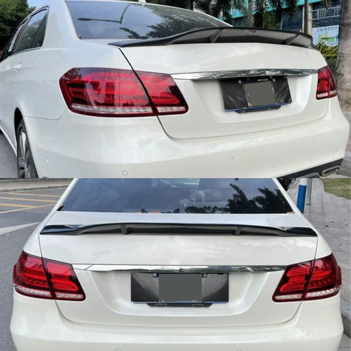 For Mercedes Benz W212 E350 E550 E63 AMG 2010-2016 Trunk Spoiler Wing RT Style