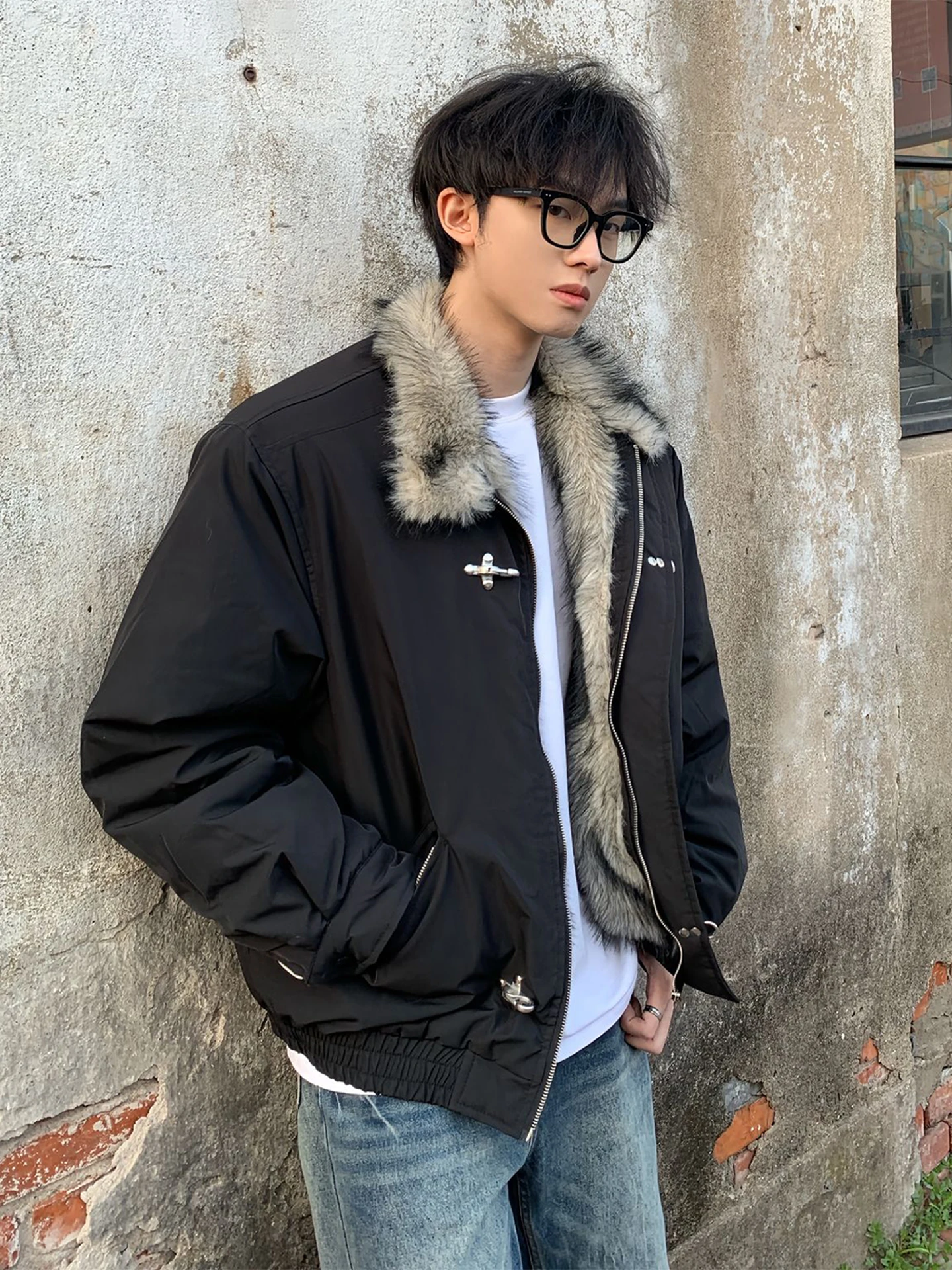 

Утепленная хлопковая куртка Bla Thiened для мужчин: зимнее теплое пальто с синим воротником, хлопковое пальто Mountain Eagle, повседневное, для отдыха, Cleanfit Sle