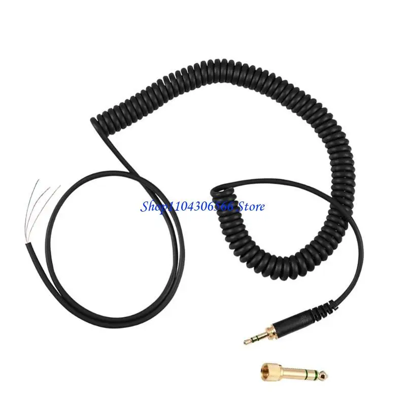 02DD Replacement Coiled Spring Stereo Cable for DT 770 770PRO 990 990PRO