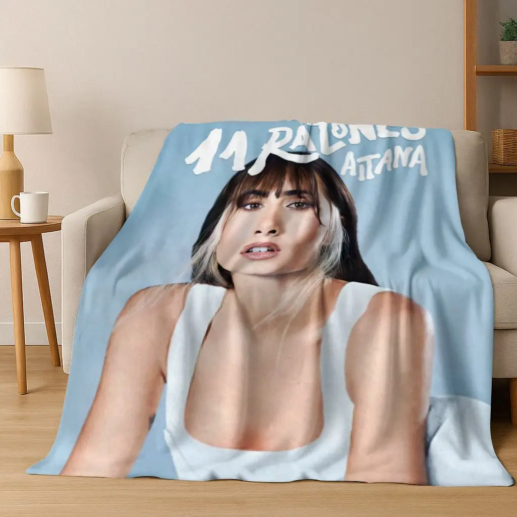 ثلاثية الأبعاد A-Aitana المغني الاسباني الفن الفانيلا بطانية ، دافئ لينة رمي بطانية للمنزل غرفة نوم أريكة تتحول لسرير نزهة غطاء مكتب هدية للأطفال