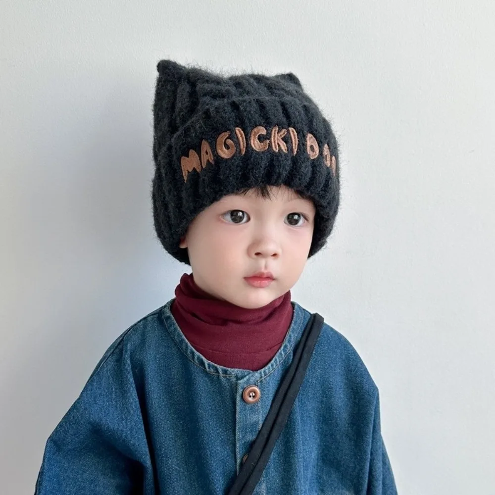 

New Warm Knitted Hat Windproof Coldproof Ear Protection Hat Pullover Cap Autumn and Winter