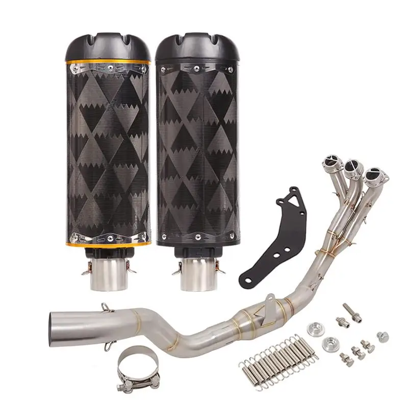

Slip On For Yamaha Tracer 9 Tracer9GT 2021-2023 Motorcycle Whole Exhaust System 51mm Carbon Fiber Muffler Escape Header Pipe