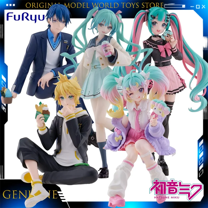genuine-furyu-kuji-hatsune-miku-miku‑meku-jk-life-cute-food-tour-complete-set-a‑d-last-figure-anime-model-collectible-toys-gift