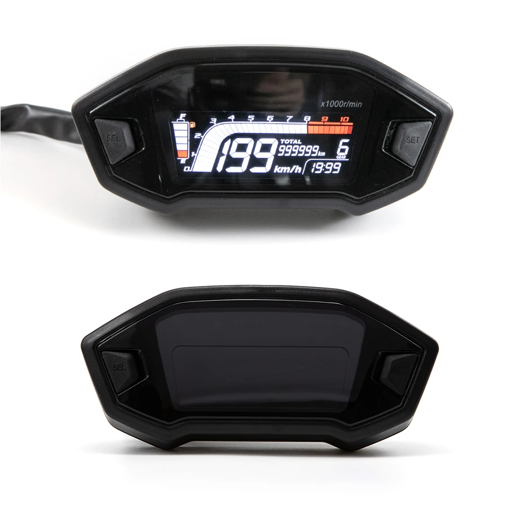 

Motorcycle LCD Cylinder For 1 2 4 Cylinder ​Speedometer 10000 RPM Optional Backlight Digital Odometer Tachometer Universal