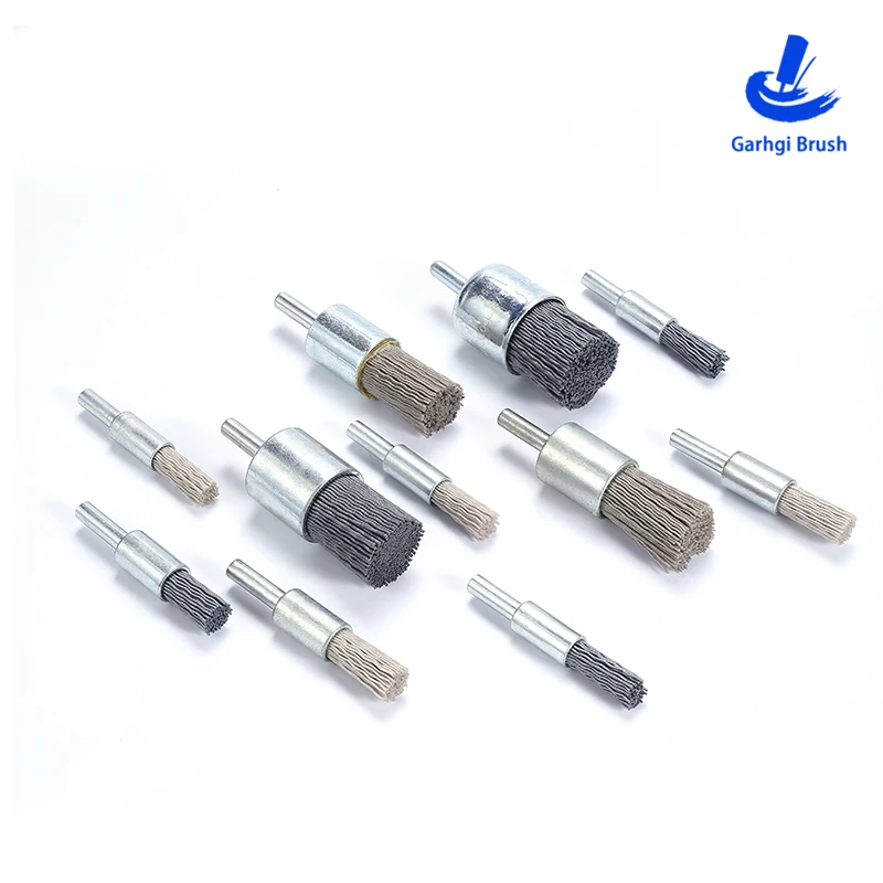 500Grit Silicon Carbide Polishing Brush Abrasive Nylon Surface Smooth Finishing Bur Removal Metal Iron Steel Power Drill Tool
