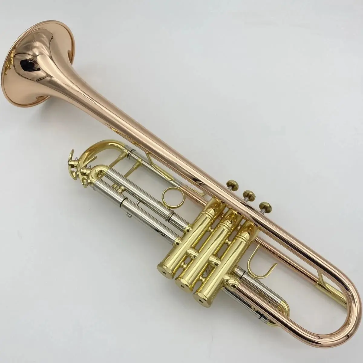 New high-end professional trumpet musical instrument phosphor bronze white copper surface gold-plated beginner band trumpet