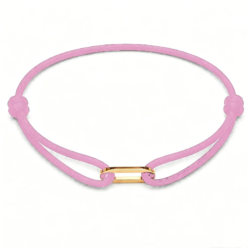 Zalman Einfaches Rundes Ovales Schnallen-Armband Geflochtenes Verstellbares DIY Buntes Seil-Armband für Damen und Herren Edelstahl-Schmuck – Detail 14