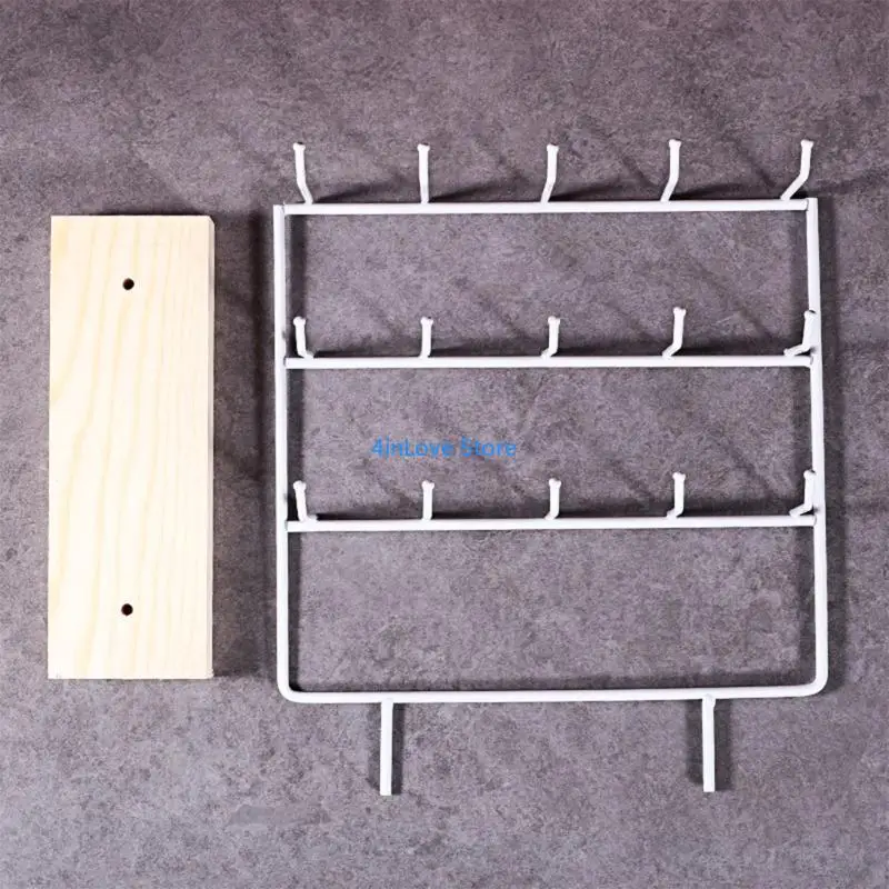 

T4MD Base Earring Display Stand with 15 Hooks Fashionable Accessory Storage Rack