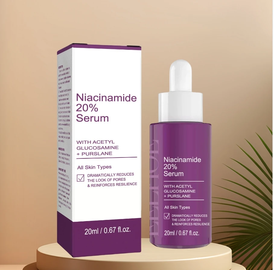 20% Niacinamida B3 concentrado antienvejecimiento para decoloración y minimizando poros grandes sin fragancia y sin parabenos 20 ml
