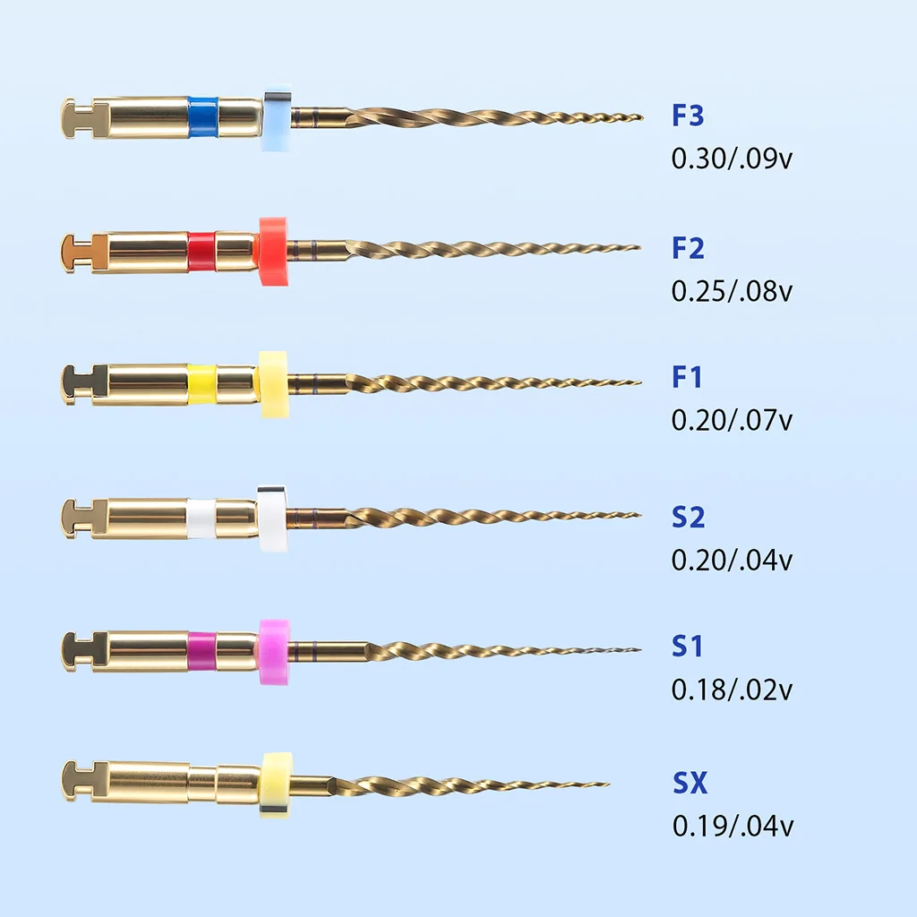 Dental Gold Flexible Feilen Endo Endodontische Wurzelkanal-Rotationsfeilen 21/25/31mm für Motoranwendung NiTi Zahnmedizinische Instrumente AZDENT – Detail 1
