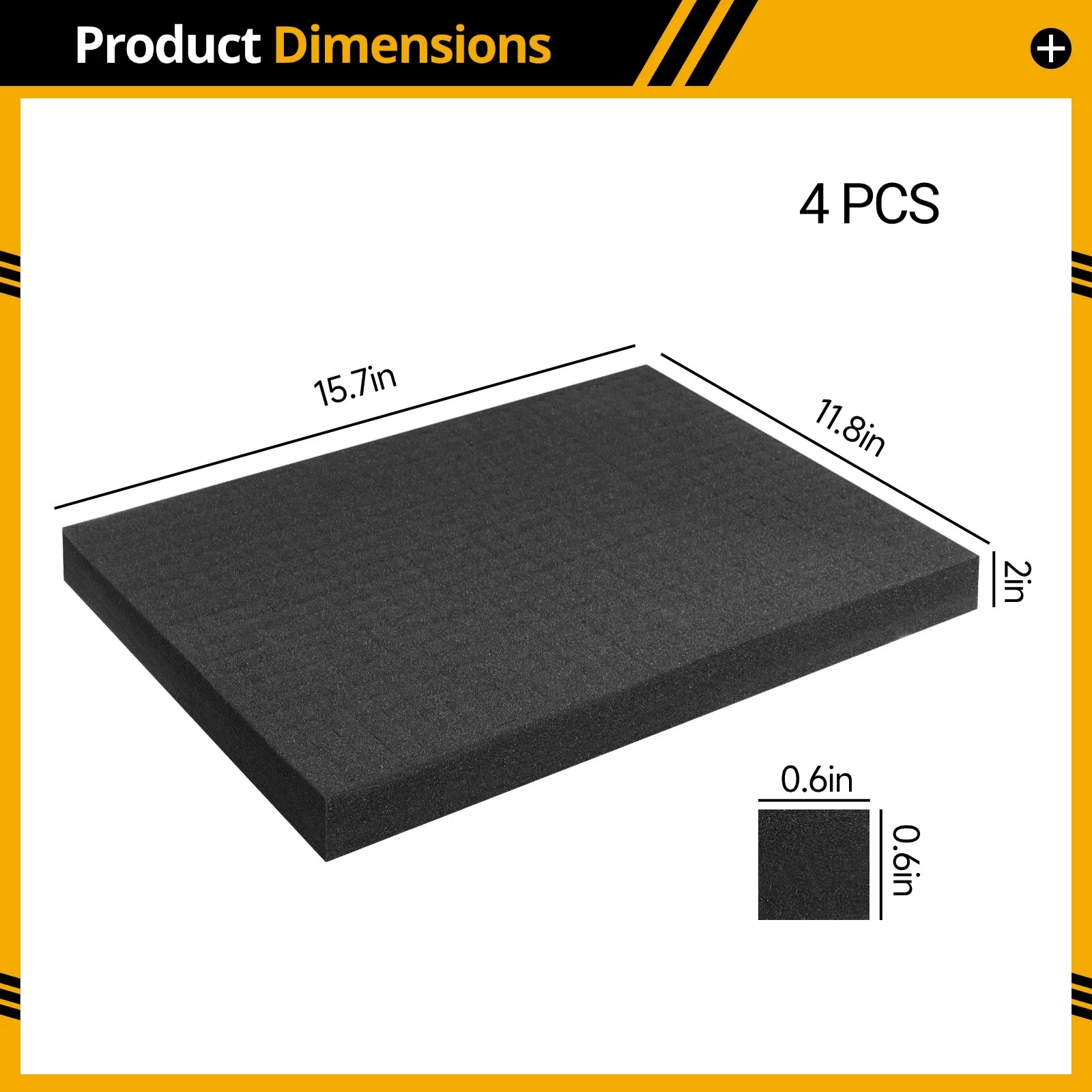 4Pcs Pick Pluck Foams Pick Apart Foam Inserts Shadow Packing Foam Sheets Game Box Stoarge Foam Pads For Crafts Cameras Tool Box