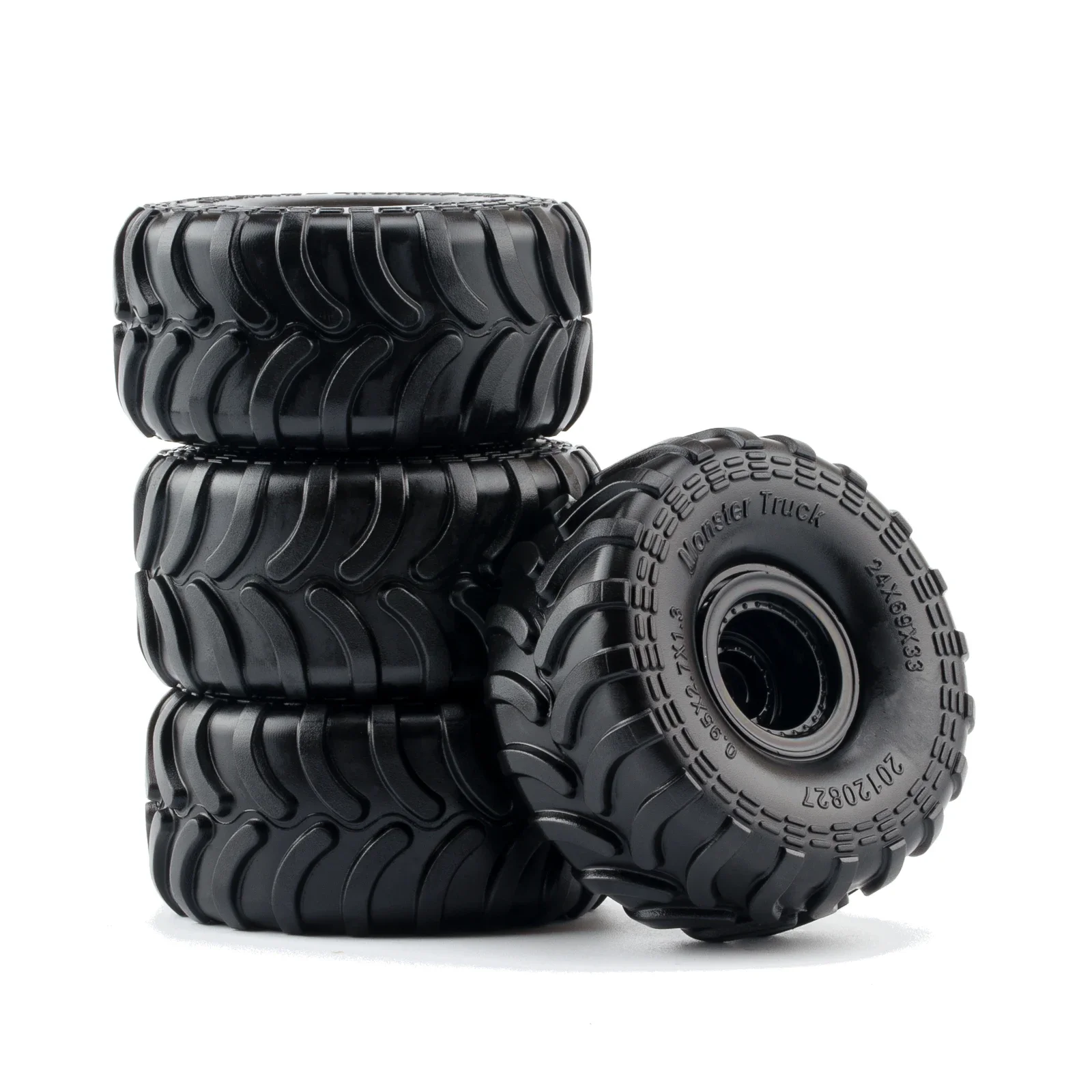 Opony HooCrawler SCX24 Monster Truck z felgą 1:24 RC Car Tires do Axial SCX24 AX24 FMS FCX24 K5 Blazer Upgrade Parts