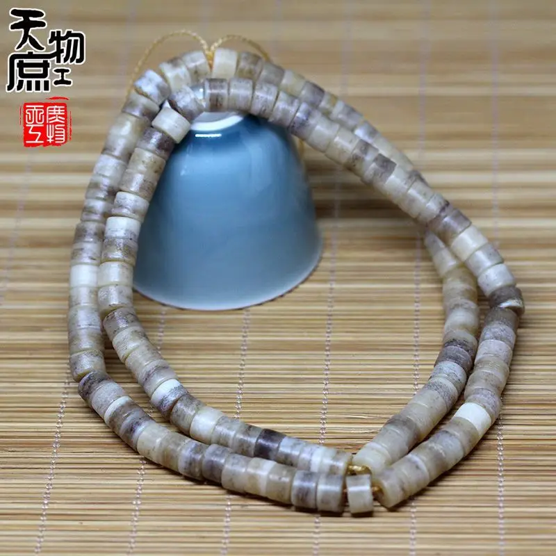 Natural Bone Beads 108 Beads 8x5mm Long String Fashion Versatile