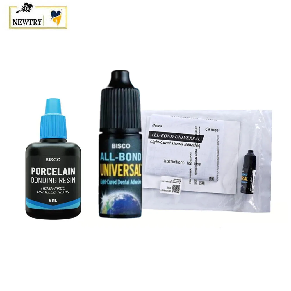 BISCO All-Bond Universal Light Cure Dental Adhesive Self-Etch 6ml Composite Restoration Porcelain Bonding Resin Agent 2 Models