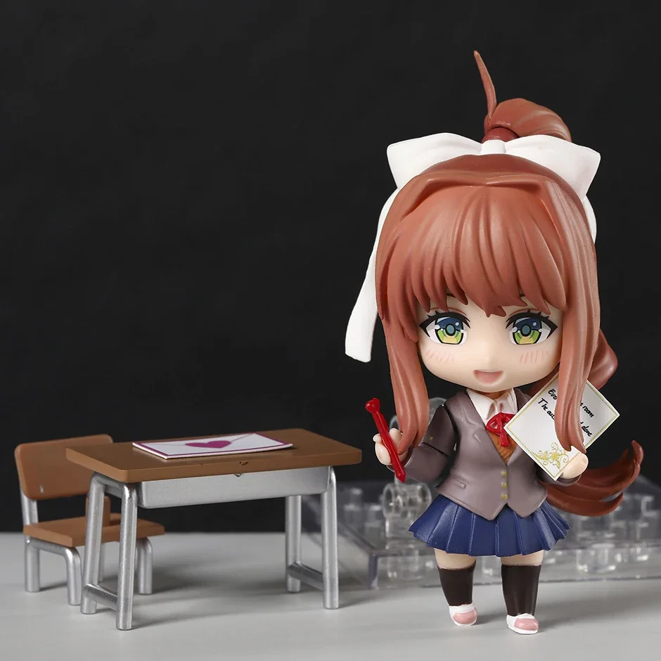 Doki Doki Literature Club! Monika 1817 Figurine Change Face Anime Decoration Action Model Doll