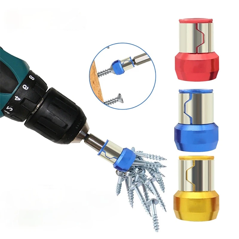 Magnetic Bit Holder Alloy Electric Magnetic Ring Screwdriver Bit Head Holder Anti-Corrosion Strong Magnetizer for Phillip Bit