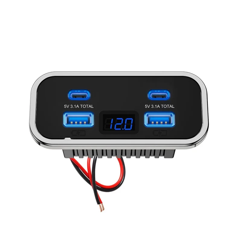 12v-24v Fast Charging Modified Usb Charger, Vehicle & Marine Use, For Truck Bus Coach, Car Mount Usb Power Socket